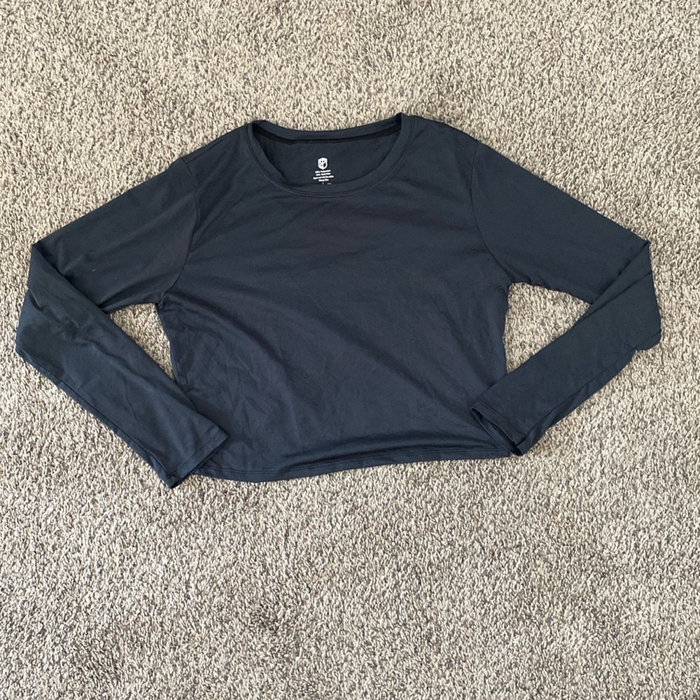 Born Primitive Black CROSS YOU OFF CROPPED LONG SLEEVE Size Large